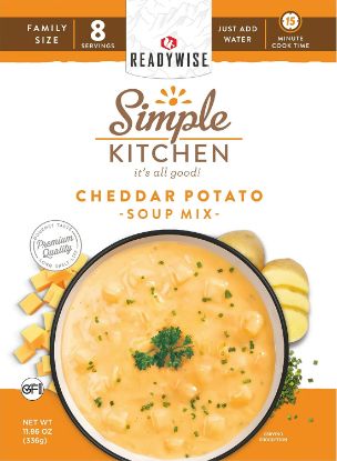 Picture of Readywise Rwsk05061 Simple Kitchen Cheddar Potato Soup 8 Servings Per Pouch, 6 Per Case 