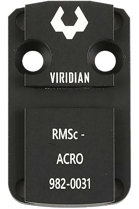 Picture of Viridian 9820031 Rfx 44 Shield Rmsc Mounting Adapter Black Anodized 