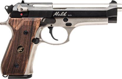 Picture of Rock Island Mk9 Melik 9Mm Luger 17+1 4.90" Stainless Steel Barrel, Black Melonite Serrated Steel Slide, Silver Anodized Aluminum Frame W/Beavertail 