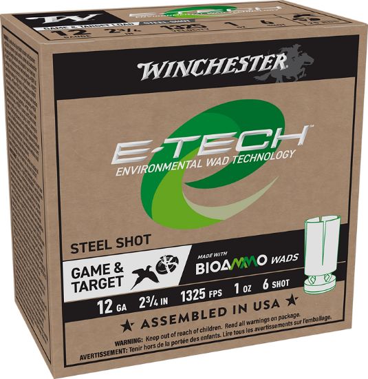 Picture of Winchester Ammo Wcl12s6 E-Tech 12 Gauge 2.75" 1 Oz 6 Shot 25 Per Box/ 10 Case 