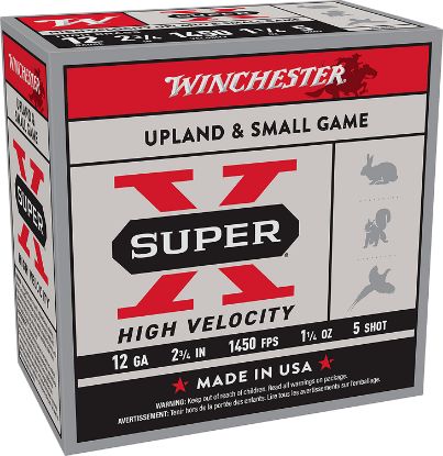 Picture of Winchester Ammo X12hv5 Super X High Velocity 12 Gauge 2.75" 5 Shot 25 Per Box/ 10 Case 