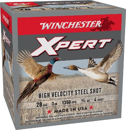 Picture of Winchester Ammo Wexp2834 Xpert High Velocity 28 Gauge 3" 3/4 Oz 4 Shot 25 Per Box/ 10 Case 
