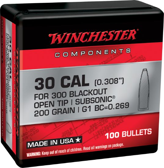 Picture of Winchester Ammo Wb300b200x 300 Blackout 200 Gr Open Tip 100 Per Box/ 10 Case 