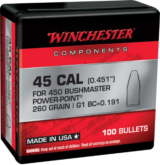 Picture of Winchester Ammo Wb450p260x Power-Point 450 Bushmaster 260 Gr 100 Per Box/ 10 Case 