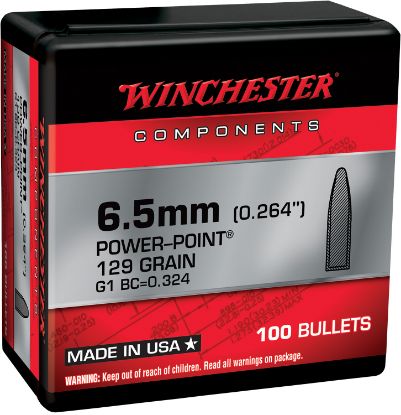 Picture of Winchester Ammo Wb65pp129x Power-Point 6.5 Creedmoor 129 Gr 100 Per Box/ 10 Case 