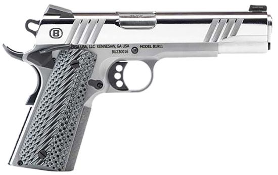 Picture of Bersa B19117050pmbg B1911 45 Acp 8+1 5" Stainless Steel Barrel, Polished Stainless Steel Slide, Stainless Steel Frame W/Beavertail 