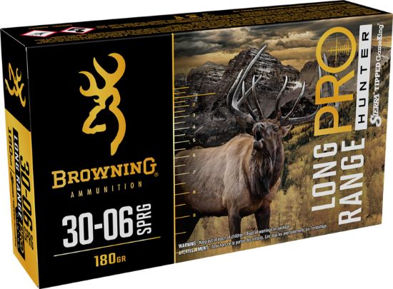 Picture of Browning Ammo B192530062 Long Range Pro 30-06 Springfield 180 Gr 20 Per Box/ 10 Case 