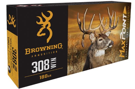 Picture of Browning Ammo B192103082 Max Point 308 Win 168 Gr 20 Per Box/ 10 Case 