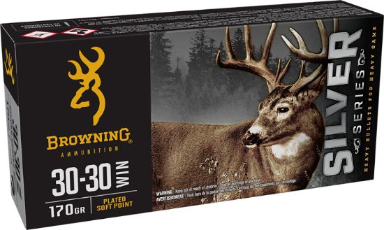 Picture of Browning Ammo B192630301 Silver 30-30 Win 170 Gr Plated Soft Point 20 Per Box/ 10 Case 