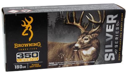 Picture of Browning Ammo B192603501 Silver 350 Legend 180 Gr Plated Soft Point 20 Per Box/ 10 Case 