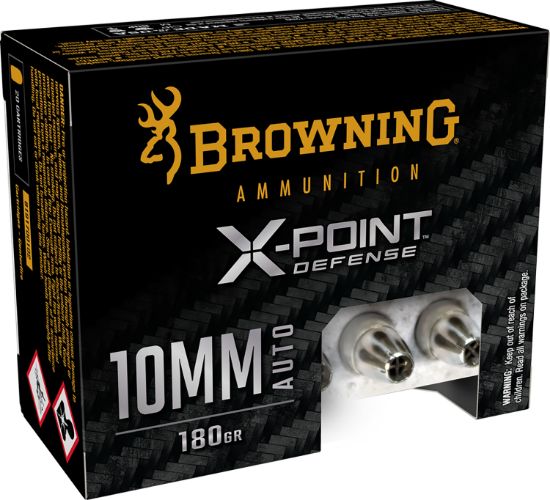 Picture of Browning Ammo B191700102 X-Point 10Mm 180 Gr Jacketed Hollow Point 20 Per Box/ 10 Case 