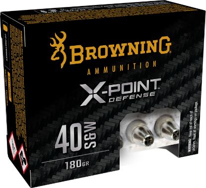 Picture of Browning Ammo B191700402 X-Point 40 S&W 180 Gr Jacketed Hollow Point 20 Per Box/ 10 Case 