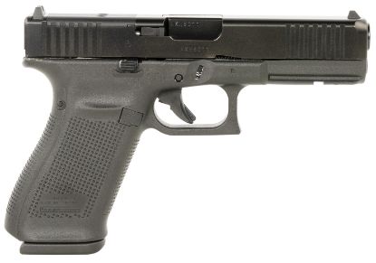 Picture of Glock Ua205s201mos G20 Gen5 Mos Standard 10Mm Auto 10+1 4.61" Black Gmb Barrel, Black Ndlc Serrated Slide, Black Polymer Frame W/Picatinny Rail, Black Textured Grip, Ambidextrous, Usa Made 