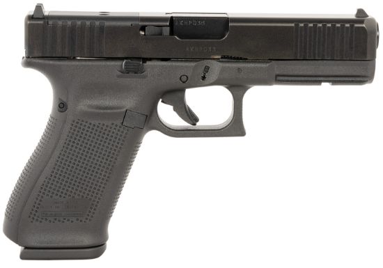 Picture of Glock Ua205s203mos G20 Gen5 Mos Standard 10Mm Auto 15+1 4.61" Black Gmb Barrel, Black Ndlc Serrated Slide, Black Polymer Frame W/Picatinny Rail, Black Textured Grip, Ambidextrous, Usa Made 