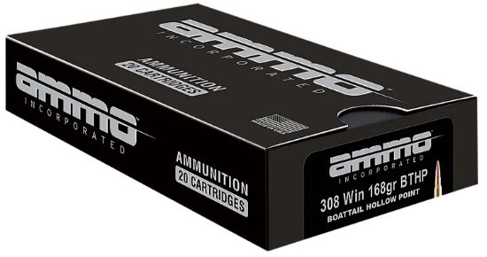 Picture of Ammo Inc 308168Bthpa20 Match 308 Win 168 Gr Boat Tail Hollow Point 20 Per Box/ 10 Case 