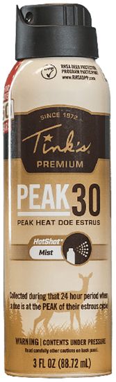 Picture of Tinks W5343 Peak30 Hot Shot Deer Doe In Estrus Scent 3 Oz Mist 