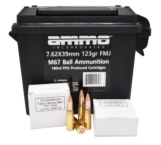 Picture of Ammo Inc 762X39123fmj-B180 Incorporated 7.62X39mm 123Gr Full Metal Jacket/180Rds 