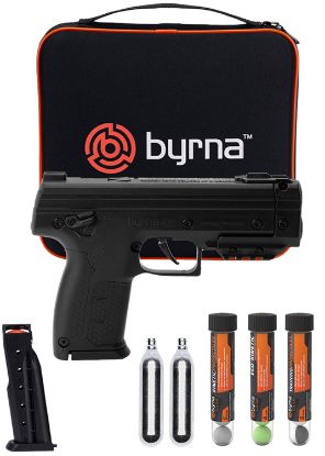 Picture of Byrna Technologies Lk683001blkkinetic Byrna Le Kinetic Kit Co2 .68 5Rd Black Rubber Grips 