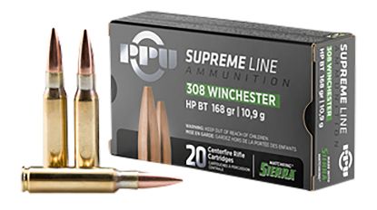 Picture of Tr&Z Ppmk308 Supreme Line 308 Win 168 Gr Sierra Matchking Bthp 20 Per Box/ 10 Case 