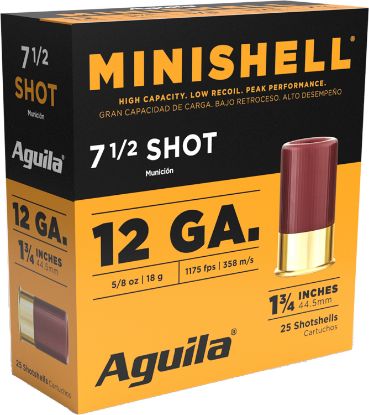 Picture of Aguila 1Chb1387 Minishell 12Gauge 1.75" 5/8Oz 7.5Shot 25 Per Box/10 Case 