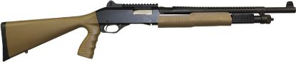 Picture of Stevens 19468 320 Security 12 Gauge Pump 5+1 18.50" Matte Black Heat Shield Barrel, Picatinny Rail Receiver, Bottom Picatinny Rail, Tactical W/Pistol Grip Flat Dark Earth Synthetic Stock, Ambidextrous