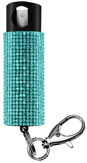 Picture of Skyline Usa Inc Psgdbotl Pepper Spray Bling-It-On 0.50 Oz Teal Includes Keychain 