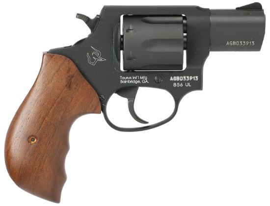 Picture of Taurus 285621Ultw 856 Ultra-Lite Small Frame 38 Special +P 6Rd 2" Matte Black Carbon Steel Barrel & Cylinder, Matte Black Anodized Aluminum Frame, Walnut Grip 