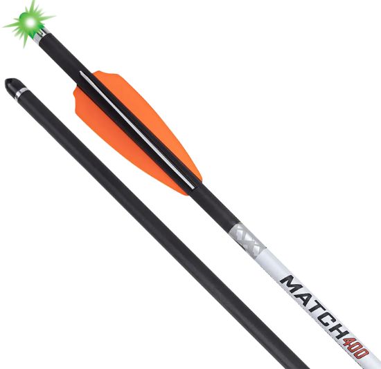 Picture of Tenpoint Hea7693 Match 400 Alpha Blaze Carbon 20".004 Straightness 3 Pack Green 