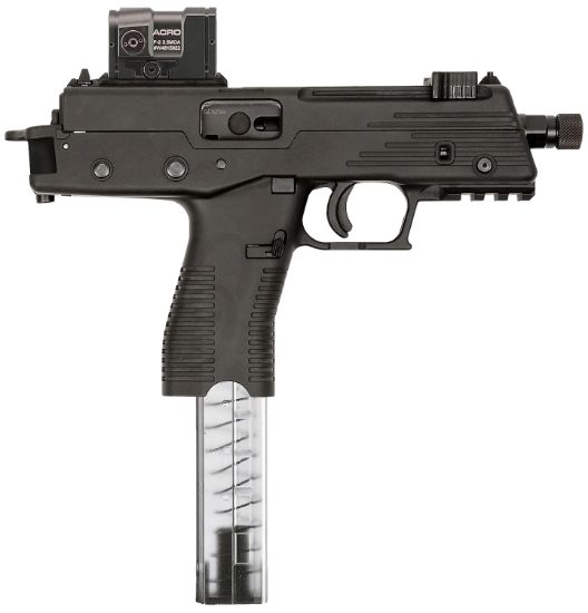 Picture of B&T Firearms Bt42001ustb Tp380 380 Acp 30+1 5" Black Anodized Threaded Barrel, Black Aluminum Receiver, Black Polymer Grips, Aimpoint Acro P-2 