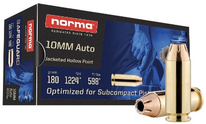 Picture of Norma Ammunition 801109265 10Mm 180 Gr Jacketed Hollow Point 50 Per Box/ 20 Case 