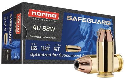 Picture of Norma Ammunition 801407887 40 S&W 165 Gr Jacketed Hollow Point 50 Per Box/ 20 Case 