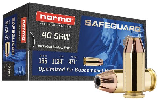 Picture of Norma Ammunition 801407887 40 S&W 165 Gr Jacketed Hollow Point 50 Per Box/ 20 Case 