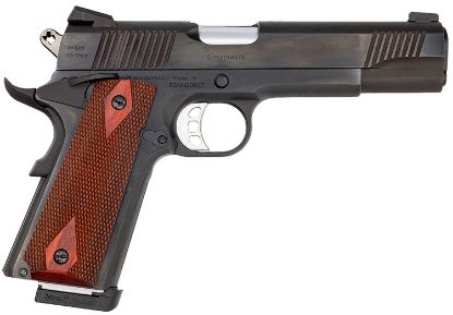 Picture of Tyler Gun Works Tgwgvbl45m Custom 1911 Government 45 Acp 7+1 5" Stainless Match Grade Barrel, Blued Serrated Steel Slide Blued Steel Frame W/Beavertail, Mammoth Ivory Grip 