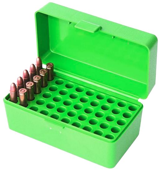 Picture of Mtm Case-Gard 22Horn10 Ammo Box Flip-Top 22 Hornet Green 50Rd 