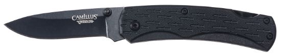 Picture of Camillus 19200 Camlite 2.25" Folding Plain Black Ticn Bonded 440 Ss Blade, Black Textured Gfn Handle 