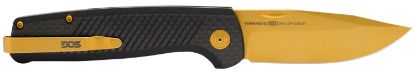 Picture of S.O.G Sogtm1007bx Terminus Sj Lte 2.90" Folding Plain Gold Tini S35vn Ss Blade, Graphite Textured G10 Handle 