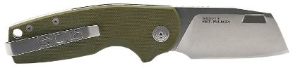 Picture of S.O.G Sog16030657 Stout Sj 2.60" Folding Clip Point Plain Cryo D2 Steel Blade/ Olive Drab Textured G10 Handle Includes Belt Clip, Presentation Box 