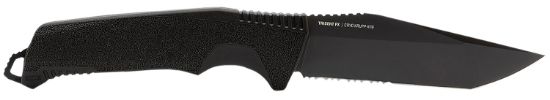 Picture of S.O.G Sog17120257 Trident Fx 4.20" Fixed Tanto Part Serrated Tini 1.4116 Ss Blade, Black Textured Grn Handle 