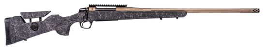 Picture of Cva Cr3959f Cascade Long Range Hunter Full Size 6.5 Prc 24" Smoked Bronze Cerakote Steel Threaded Barrel, Black W/Smoked Bronze Web Synthetic Stock 