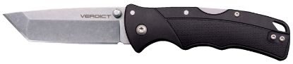 Picture of Cold Steel Csflc3tssz Verdict Edc 3" Tanto Plain Folding 4116 Krupp Ss Blade, Black Textured Gfn Handle 