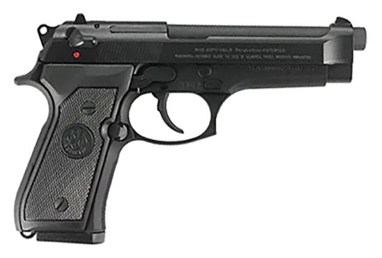 Picture of Beretta Usa 92Fs *Ca Compliant Full Size Frame 9Mm Luger 10+1 4.90" Black Bruniton Barrel, Serrated Steel Slide, Black Bruniton Aluminum Frame W/Beavertail, Ambidextrous, Usa Made 