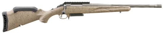 Picture of Ruger 46928 American Ranch Gen Ii Full Size 6.5 Creedmoor 3+1 16.10" Cobalt Cerakote Spiral Threaded Barrel, Picatinny Rail Steel Receiver, Flat Dark Earth Splatter Adj Comb Synthetic Stock 