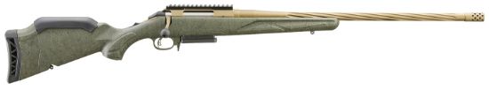 Picture of Ruger 46930 American Predator Gen Ii Full Size 6.5 Creedmoor 3+1 22" Burnt Bronze Cerakote Threaded Barrel, Picatinny Rail Steel Receiver, Green Splatter Adjustable Synthetic Stock 