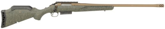 Picture of Ruger 46935 American Predator Gen Ii Full Size 450 Bushmaster 3+1 22" Burnt Bronze Cerakote Threaded Barrel, Picatinny Rail Steel Receiver, Green Splatter Adjustable Synthetic Stock 