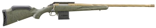 Picture of Ruger 46936 American Predator Gen Ii Full Size 350 Legend 5+1 22" Burnt Bronze Cerakote Threaded Barrel, Picatinny Rail Steel Receiver, Green Splatter Adjustable Synthetic Stock 