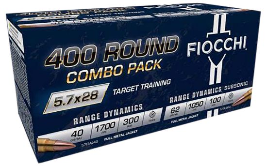 Picture of Fiocchi 57Comsub Hyperformance 5.7X28mm Full Metal Jacket 400Rds *Combo Pack 