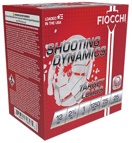 Picture of Fiocchi 12Sd1x75 Shooting Dynamics 12 Gauge 2.75" 1 Oz 7.5 Shot 25 Per Box/ 10 Case 