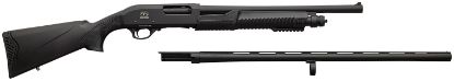 Picture of Chiappa Firearms 930.374 301 Field/Tactical Full Size 12 Gauge Pump 3" 5+1 18.50/28" Black Steel Vent Rib Barrel, Black Aluminum Receiver, Black Synthetic Stock 