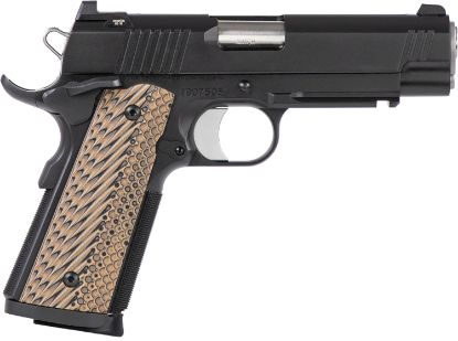 Picture of Dan Wesson 01795 Specialist Commander Full Size Frame 45 Acp 8+1 4.25" Stainless Steel Barrel, Black Duty Serrated Steel Slide, Black Duty Steel Frame W/Picatinny Rail, Black/Brown G10 Grip 