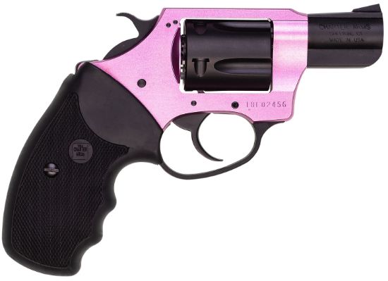 Picture of Charter Arms 53835 Pink Lady 38 Special 5Rd 2" Black Steel Barrel, Black Cylinder, Black/Pink Aluminum Frame, Black Rubber Grip, Exposed Hammer 